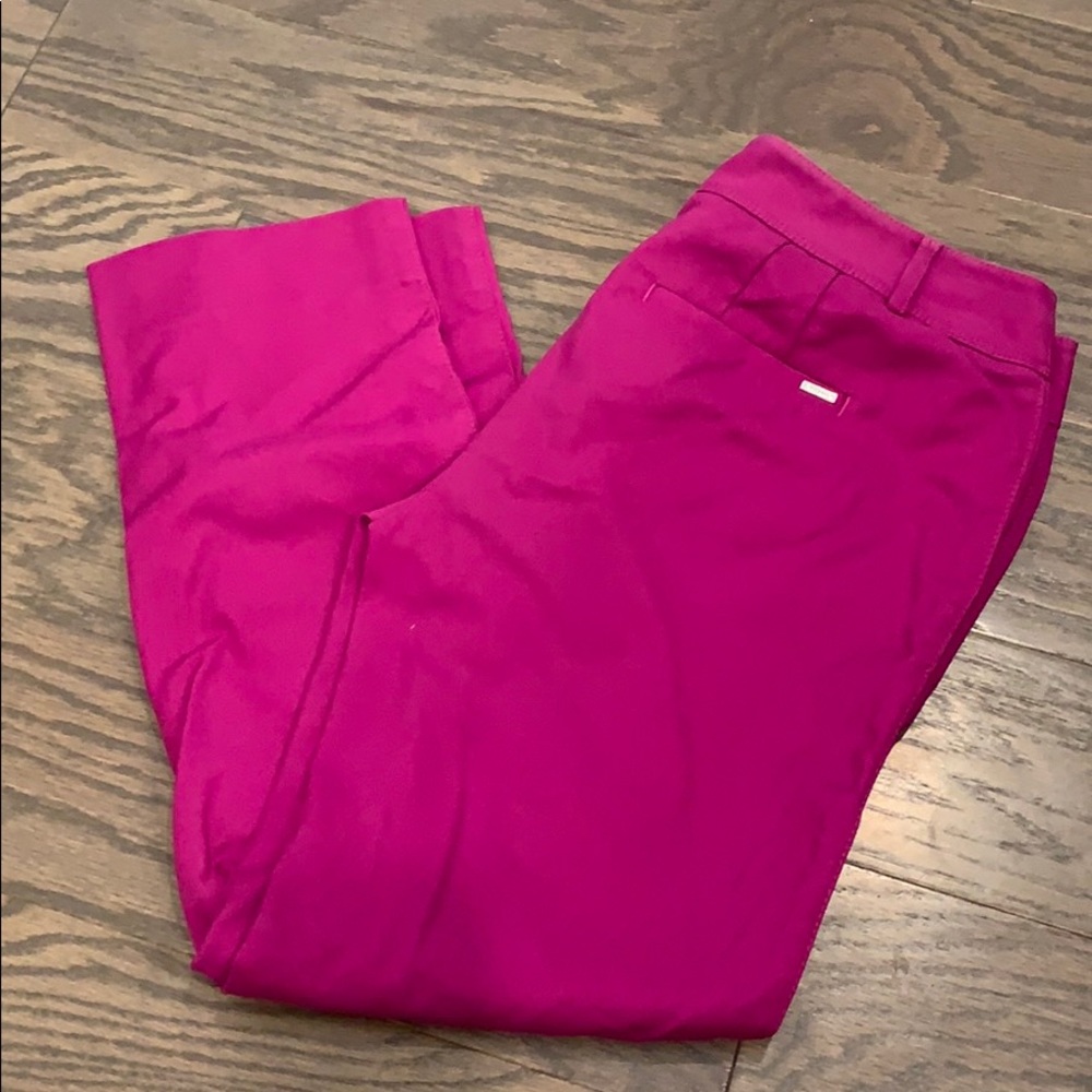 WHBM Slim Ankle Pants 4R -Magenta